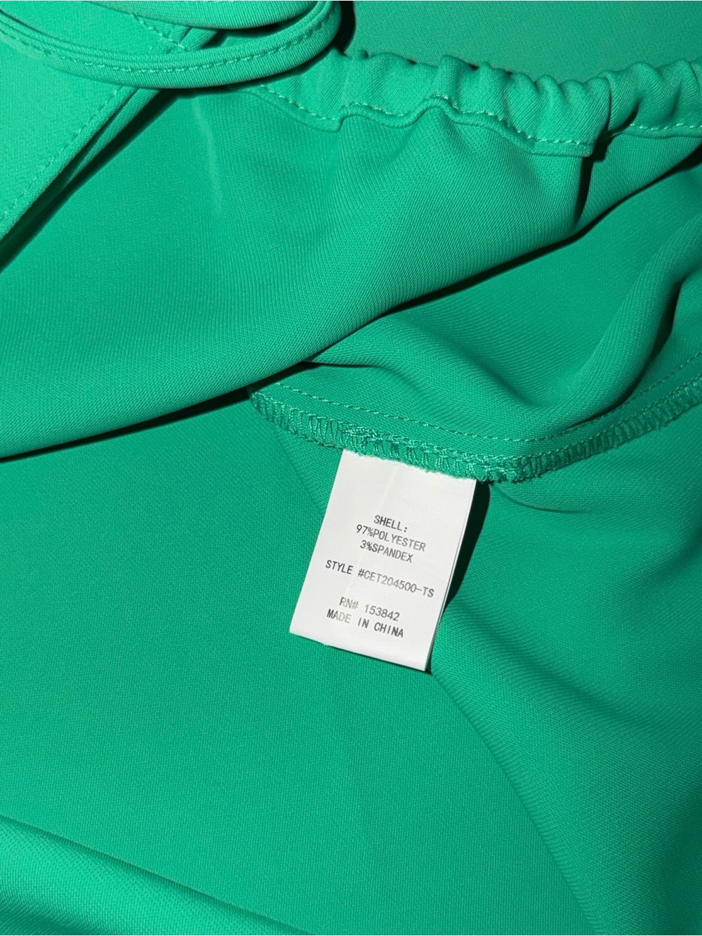 NWT Melloday Kelly Green Long Sleeve Button Up Collar Blouse - Picture 5 of 5